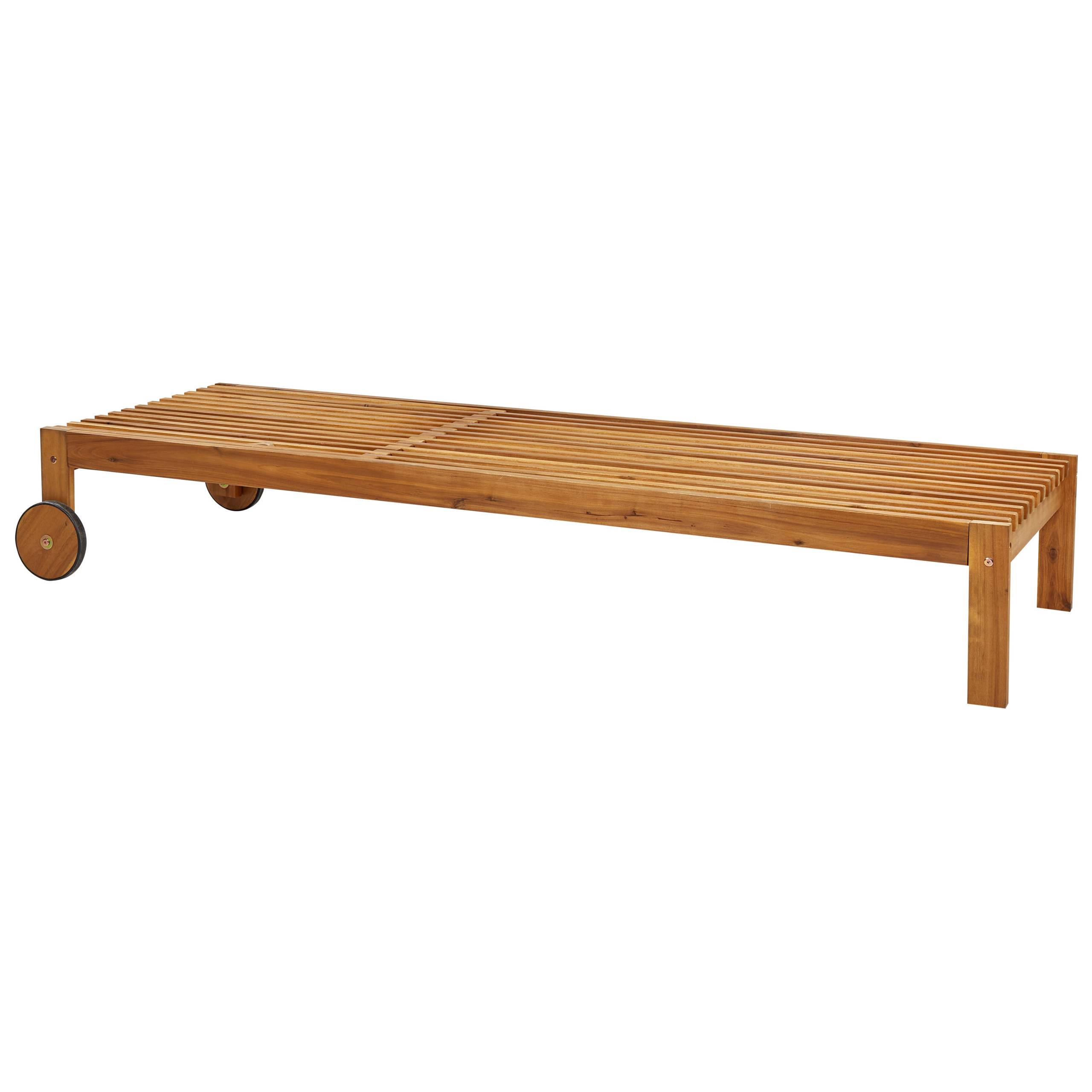 Beliani - Chaise longue Acacia Marron BELLANO - 65x196x91- Beliani - Image 4