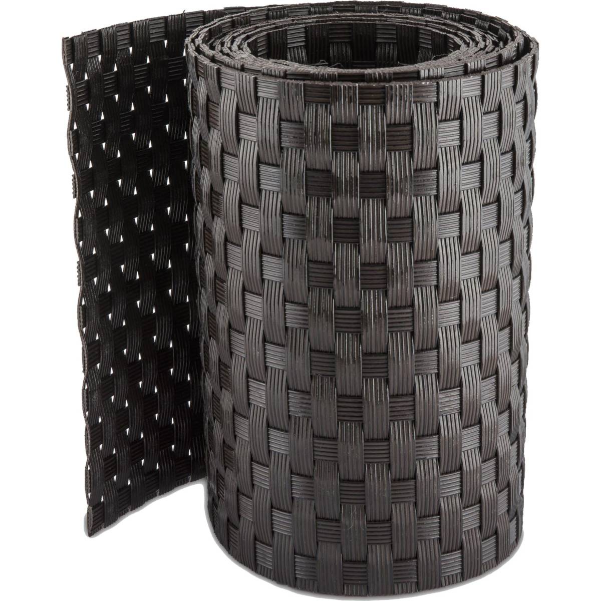Rattan Art - Bande brise-vue en résine tressée pour clôture rigide 19 x 255 cm Marron foncé - Image 1