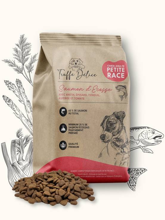 Autre - Croquettes petit chien adulte - Saumon d’Écosse Truffe Délice