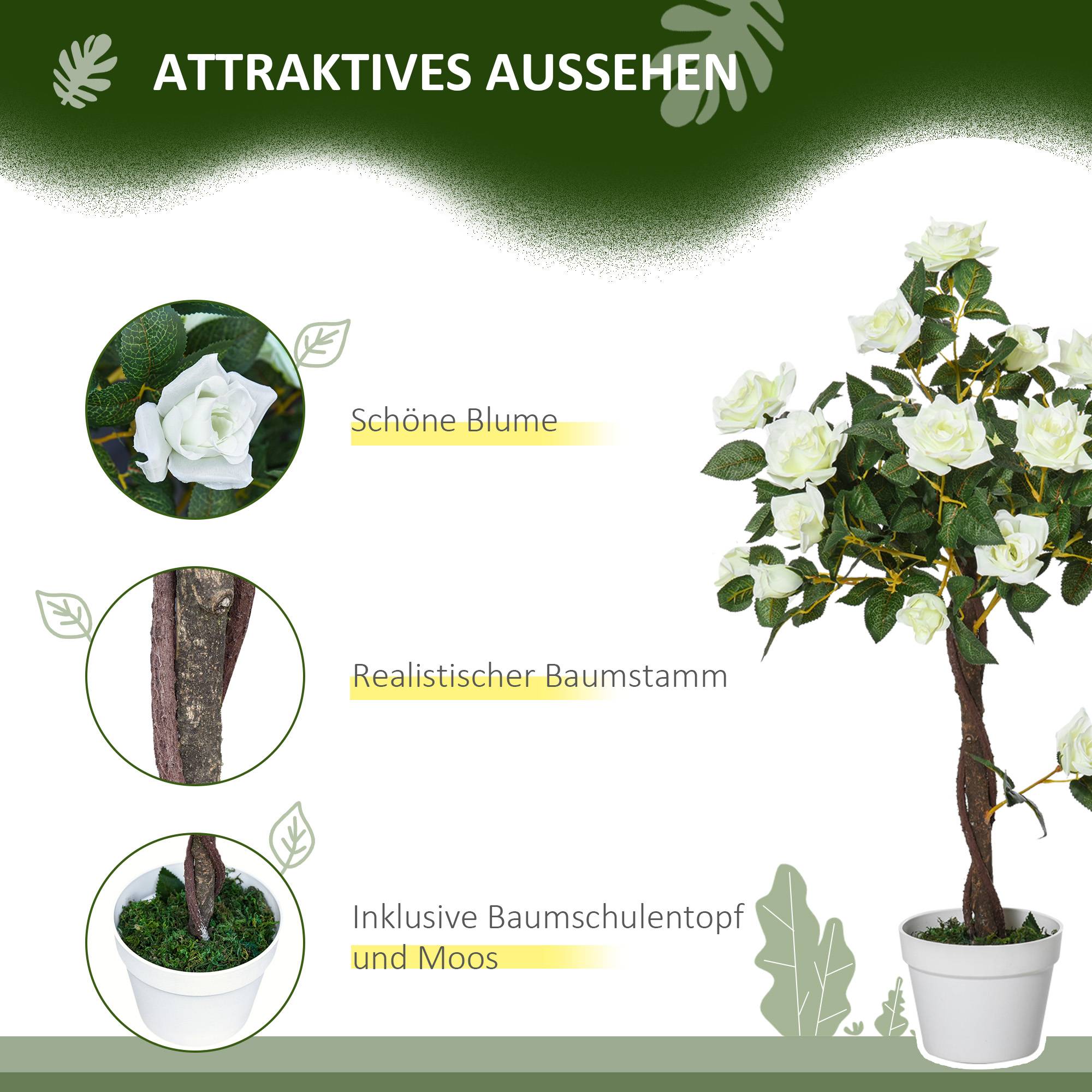 Sans Marque - Arbre artificiel, plante en pot ciment - Image 7