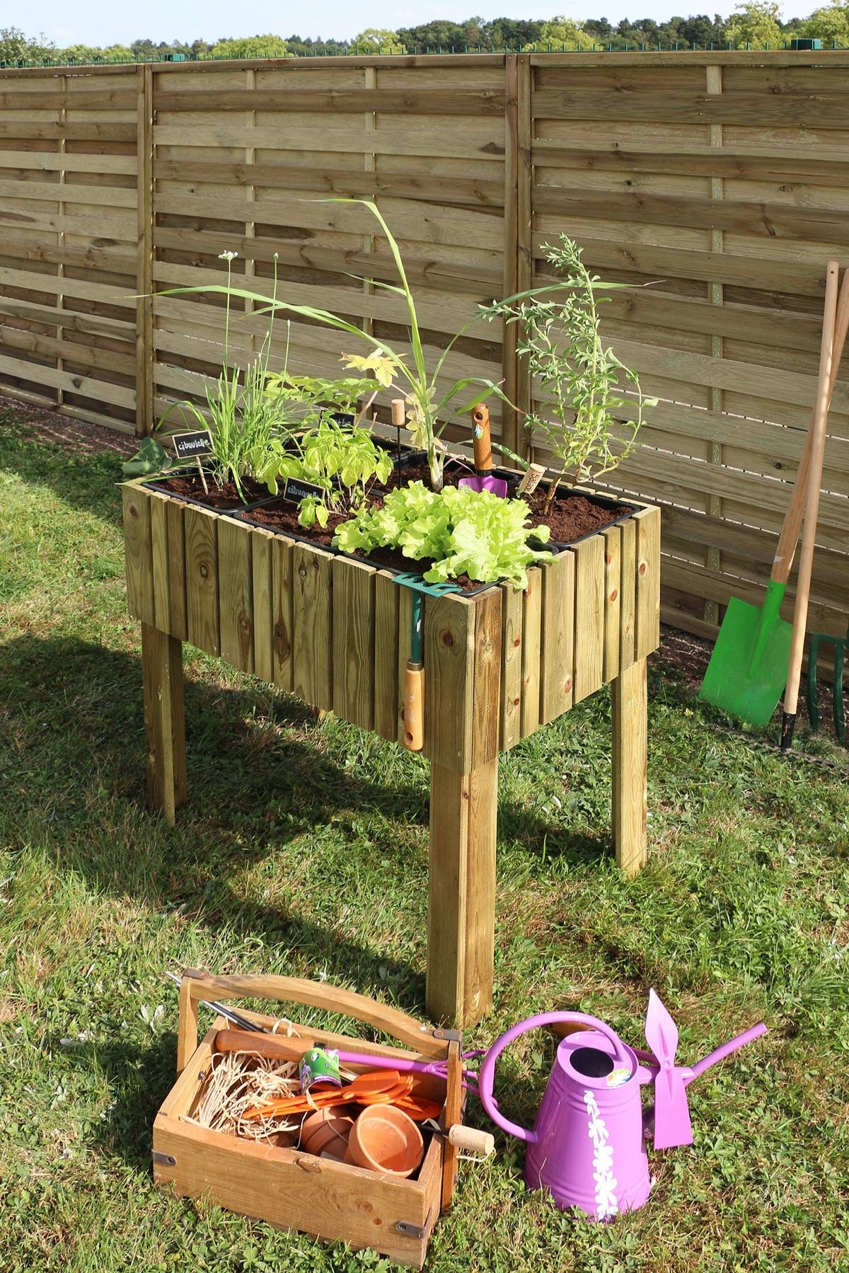 Jardipolys - Carré potager surélevé avec 6 bacs plastique Jardipolys - Image 2