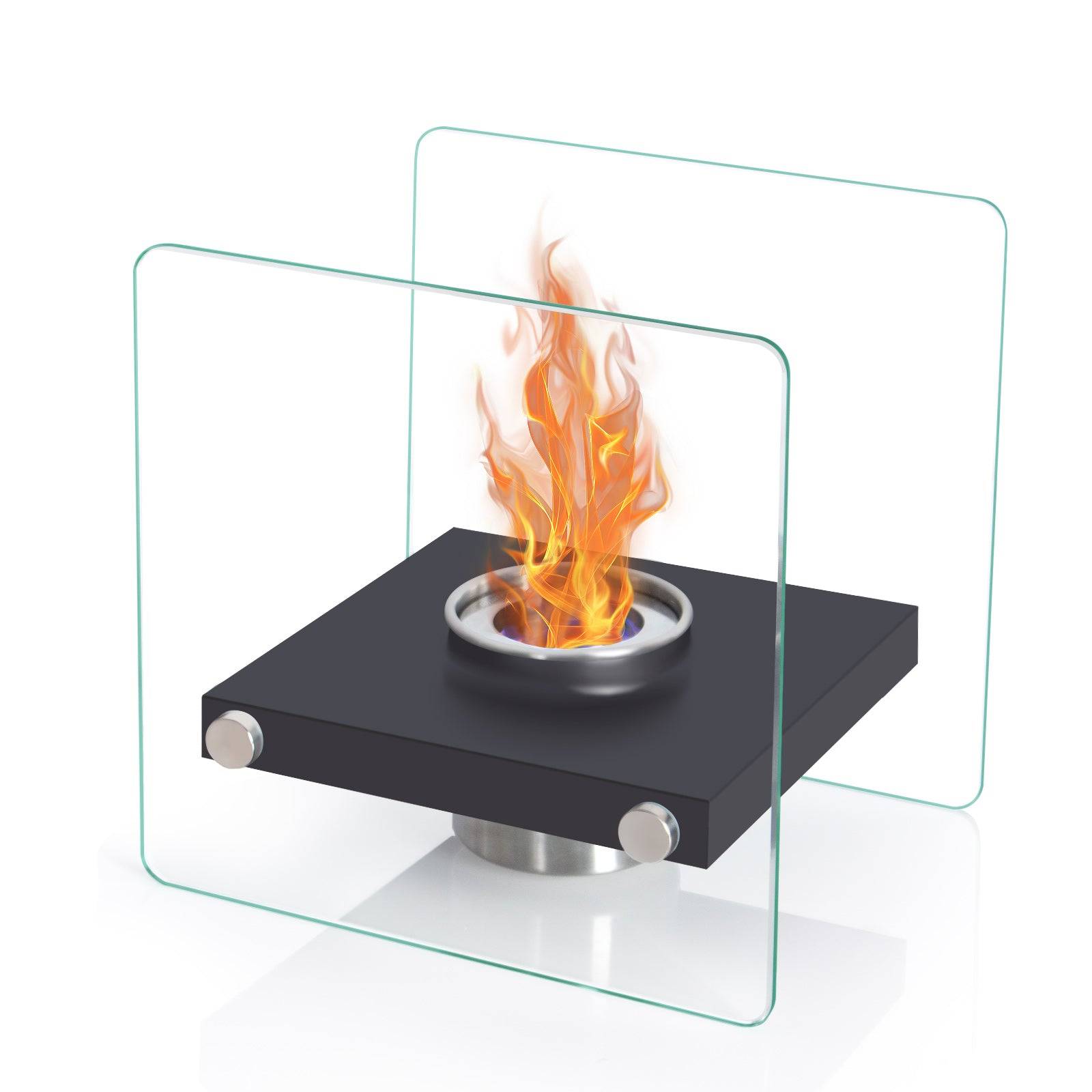 Poele A Petrole Tectake® Cheminée De Table Cheminée Bioéthanol Feu De Table Cheminée Feu Cheminée Led