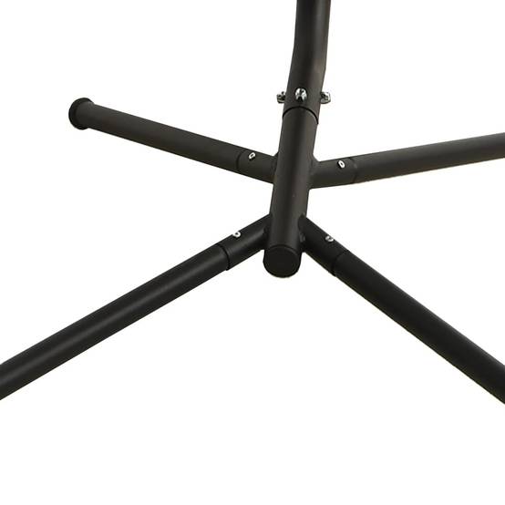 Chaise balançoire jardin | Chaise d'extérieur coussin gris foncé tissu Oxford/acier - Image 9