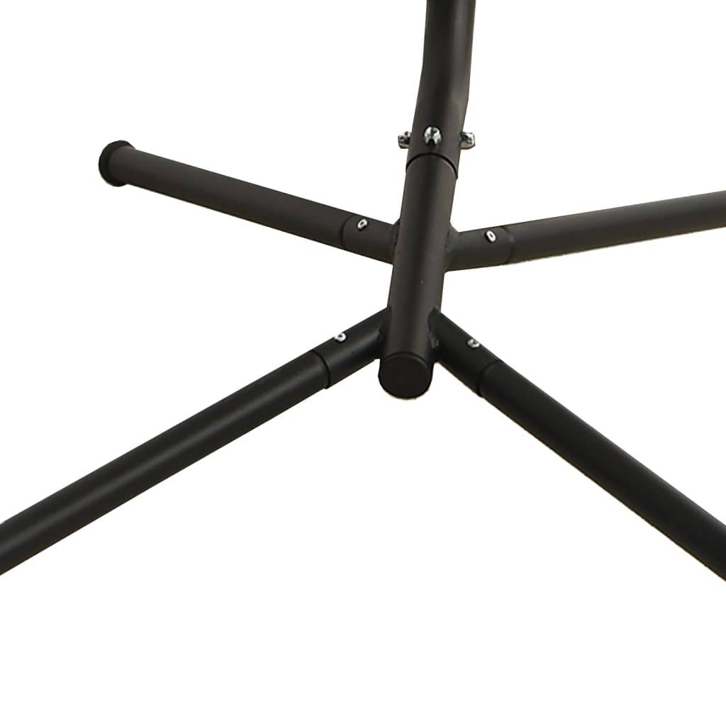Chaise balançoire jardin | Chaise d'extérieur coussin gris foncé tissu Oxford/acier - Image 9