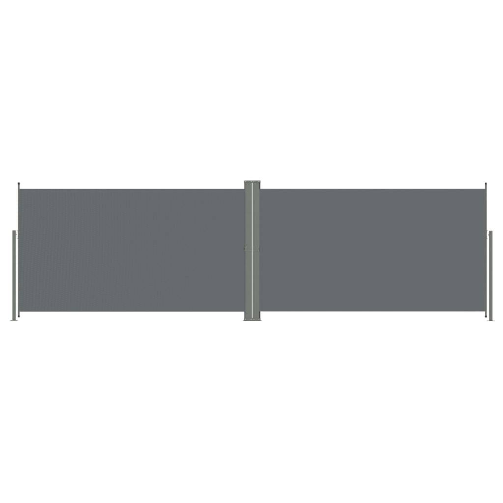 Helloshop26 - Auvent paravent store brise-vue latéral rétractable de patio jardin terrasse balcon protection visuelle écran 160 x 600 cm anthracite - Image 1