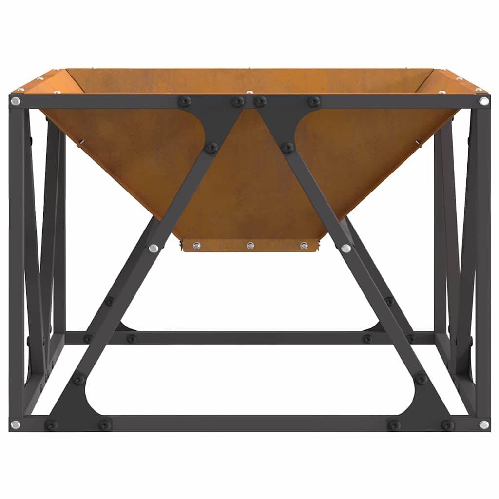 ComfortXL - Brasero Carré en Acier Chauffage de Jardin Design Moderne 50 cm Marron – ComfortXL Outdoor Living - Image 6