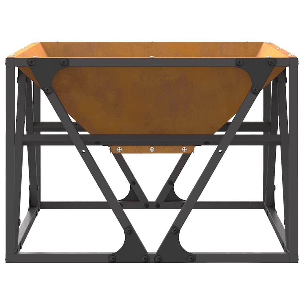 ComfortXL - Brasero Carré en Acier Chauffage de Jardin Design Moderne 50 cm Marron – ComfortXL Outdoor Living - Image 7