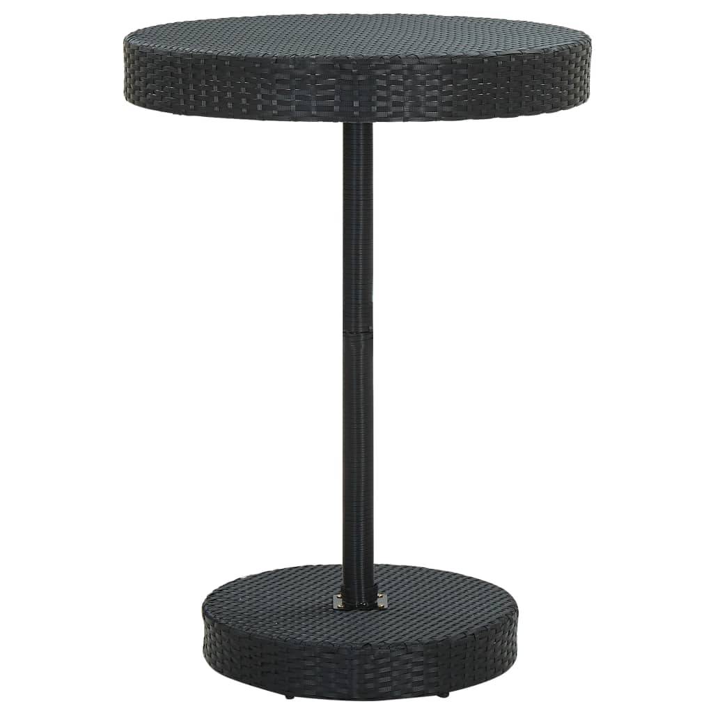 PANGIVO - Table de jardin Noir 75.5 x 106 cm Résine tressée - PANGIVO