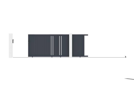 Casanoov Portail coulissant 4 m GIONA H.160 cm aluminium gris - Image 5