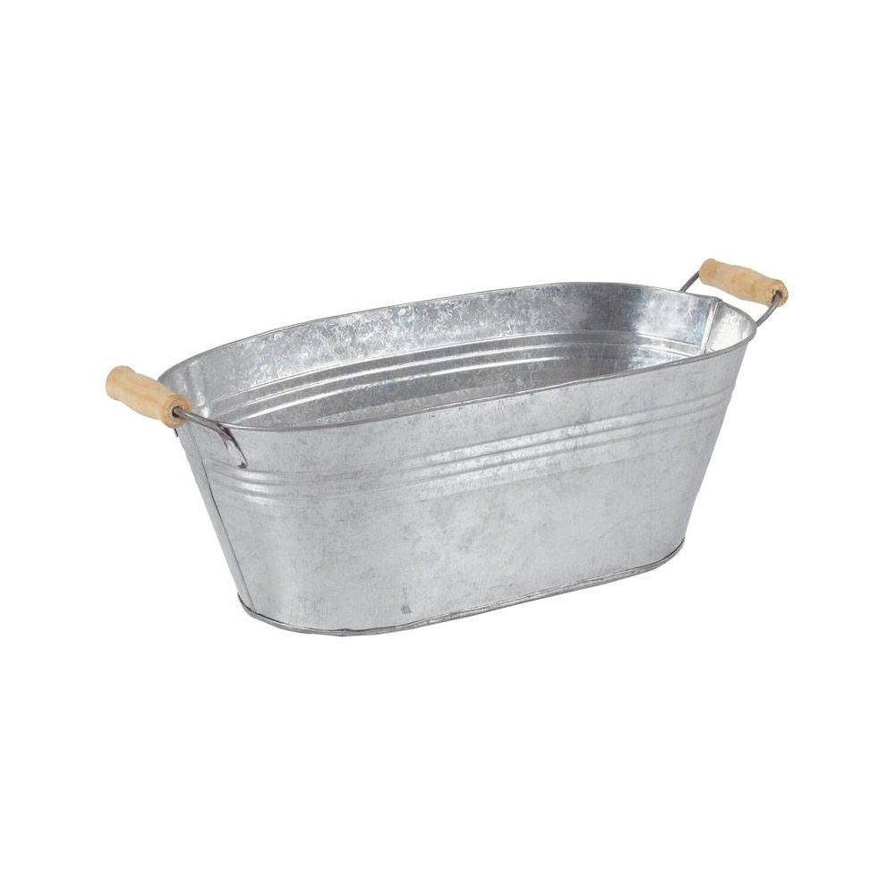 Aubry Gaspard - Jardinière ovale zinc et bois (Lot de 3) - Image 2