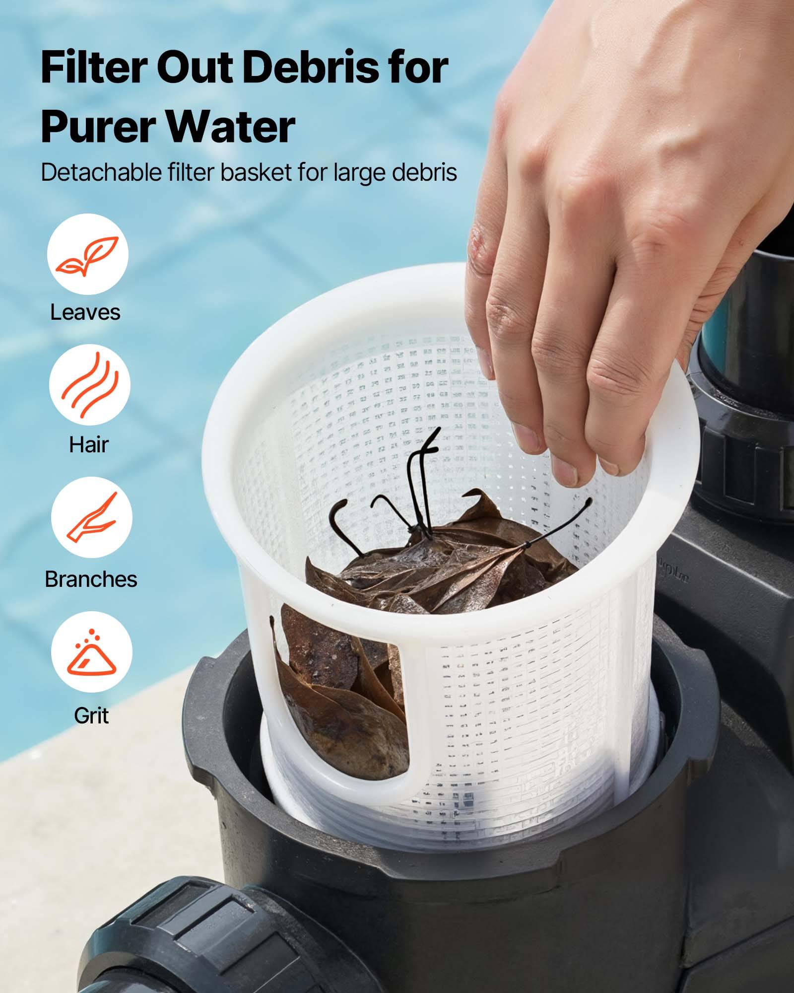 Vevor - VEVOR Pompe Piscine Vitesse Variable Piscine Hors Sol Enterrée 1650 W 33000 L/h - Image 7