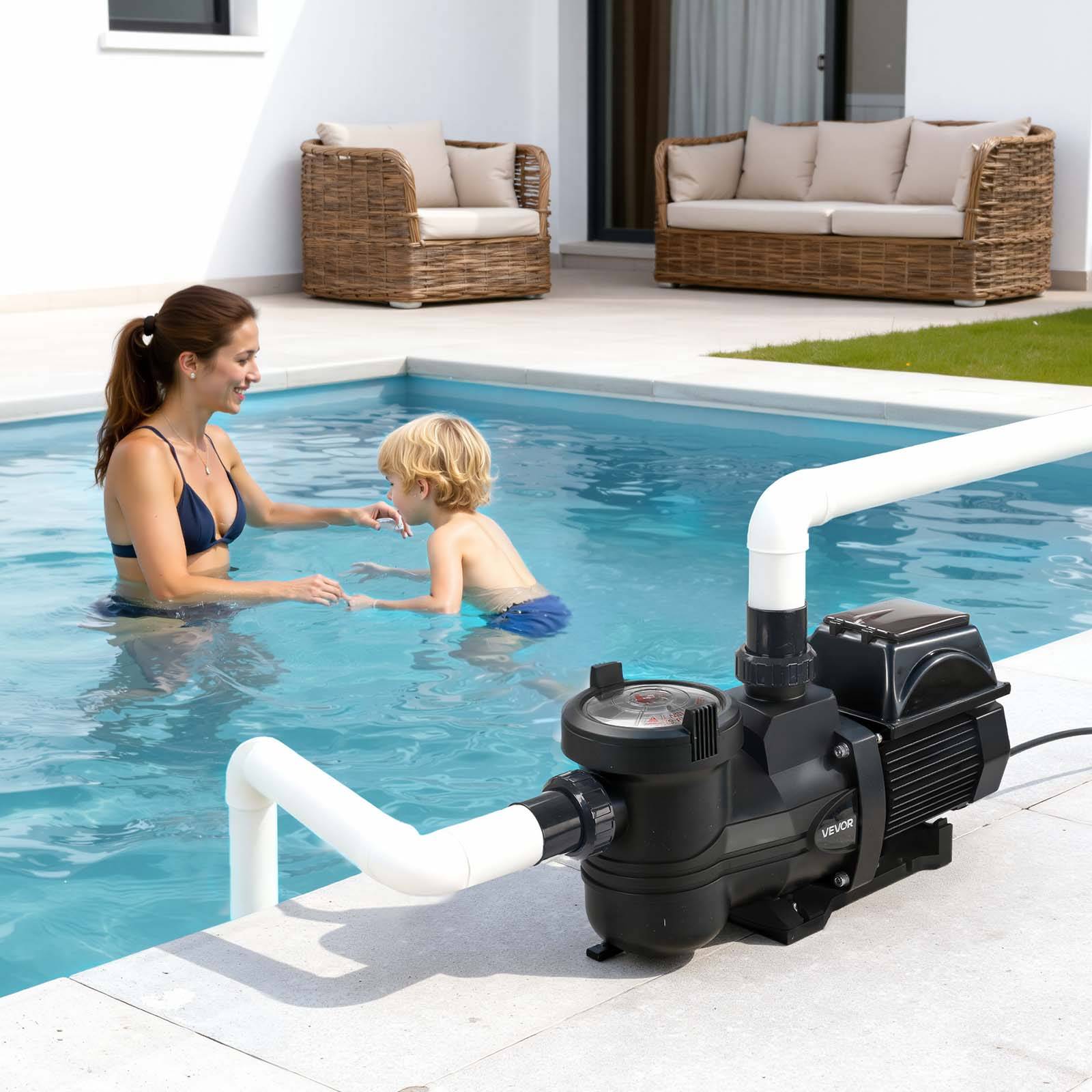 Vevor - VEVOR Pompe Piscine Vitesse Variable Piscine Hors Sol Enterrée 1650 W 33000 L/h - Image 8