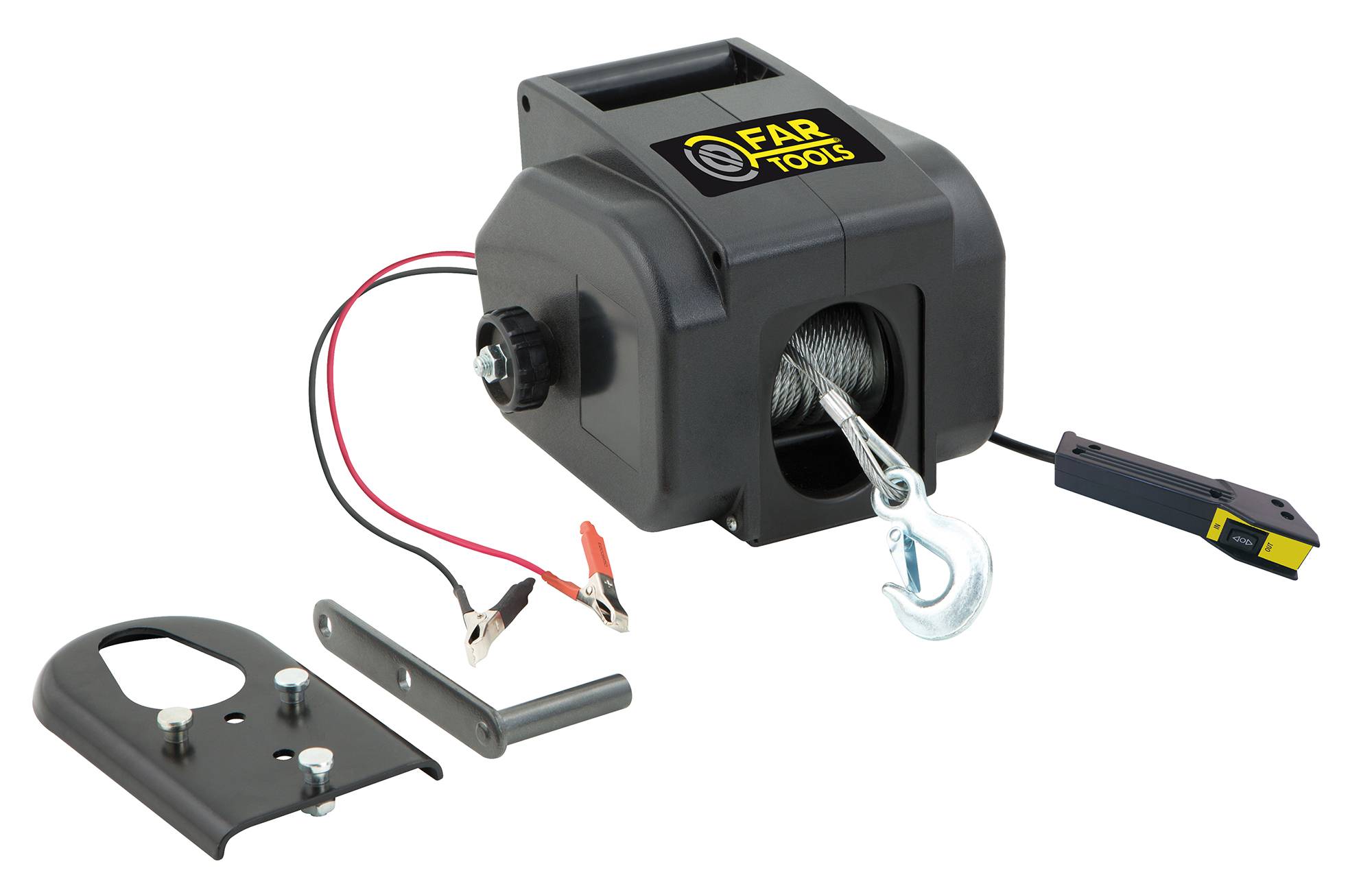 Treuil électrique portable 12V tirage maxi 907Kg FARTOOLS
