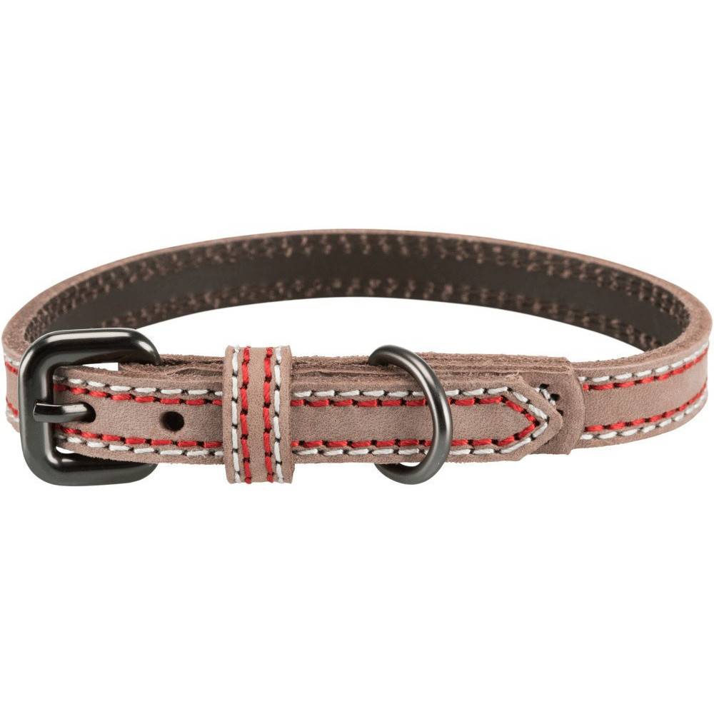 Trixie - Trixie - Collier cuir M-L 39-47 cm/20 mm taupe pour chien - Image 1