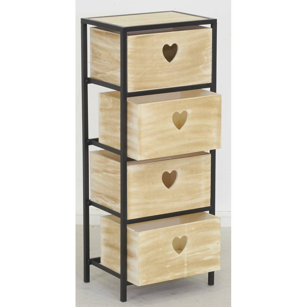 Aubry Gaspard - Commode 4 tiroirs en paulownia Lovely 4 tiroirs - Image 4