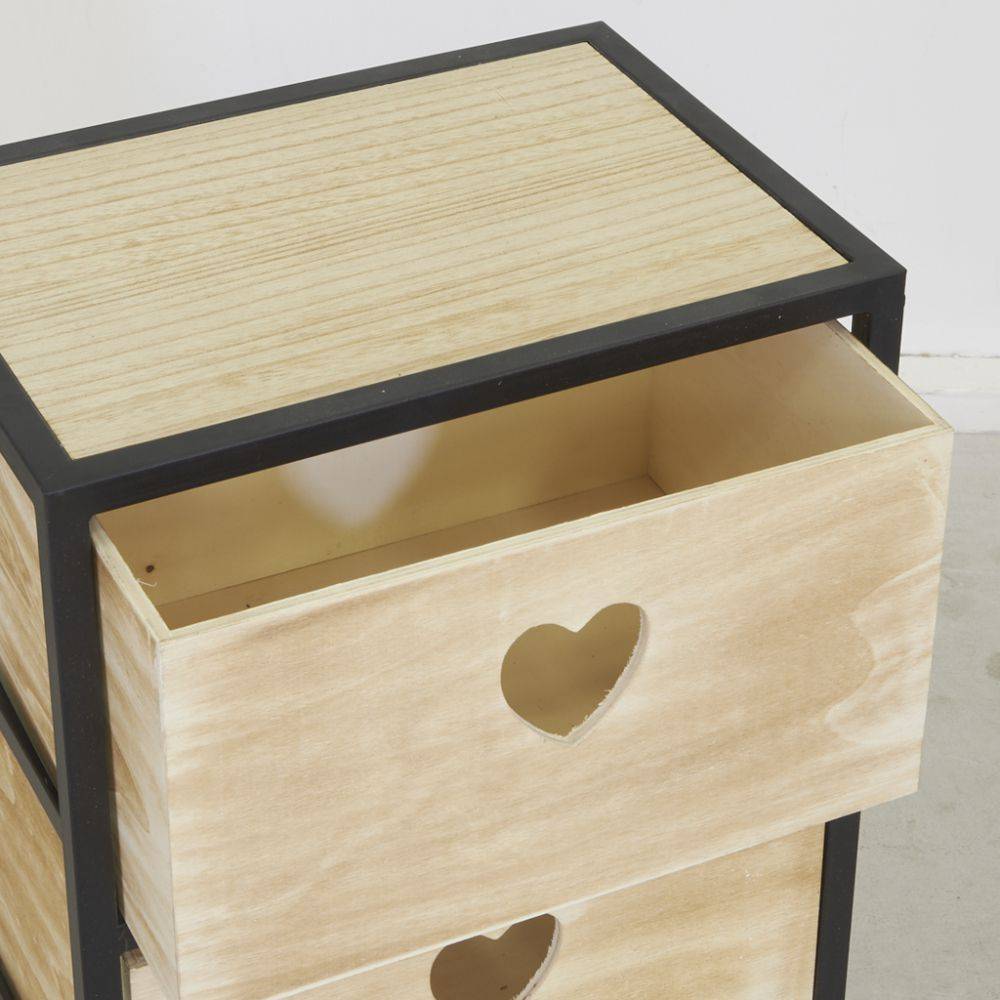 Aubry Gaspard - Commode 4 tiroirs en paulownia Lovely 4 tiroirs - Image 2