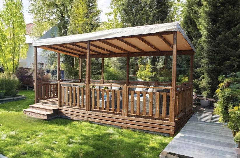 TERRASSE AUTOPORTEE 6MX3M AVEC PERGOLA 6MX3M - Image 2