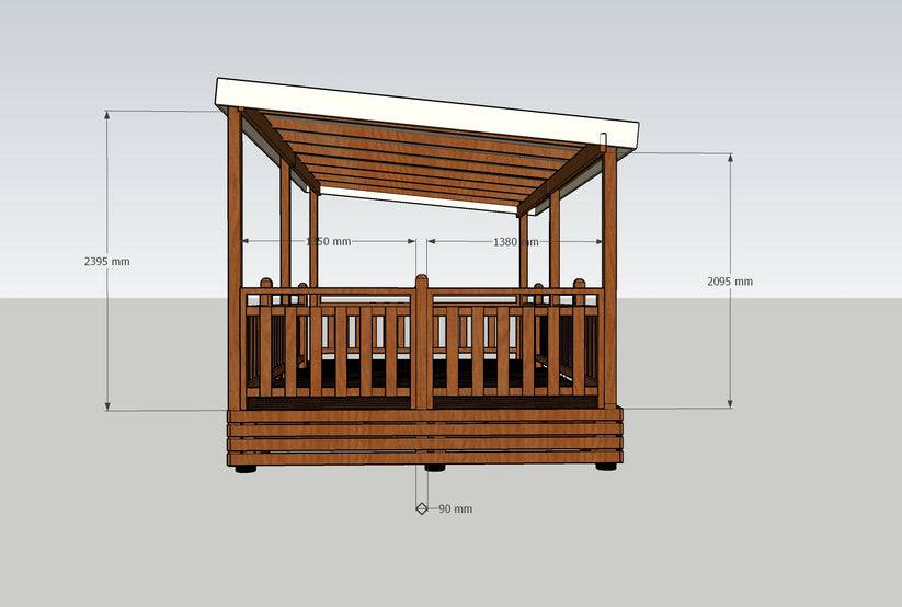 TERRASSE AUTOPORTEE 6MX3M AVEC PERGOLA 6MX3M - Image 5
