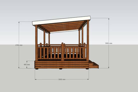 TERRASSE AUTOPORTEE 6MX3M AVEC PERGOLA 6MX3M - Image 6