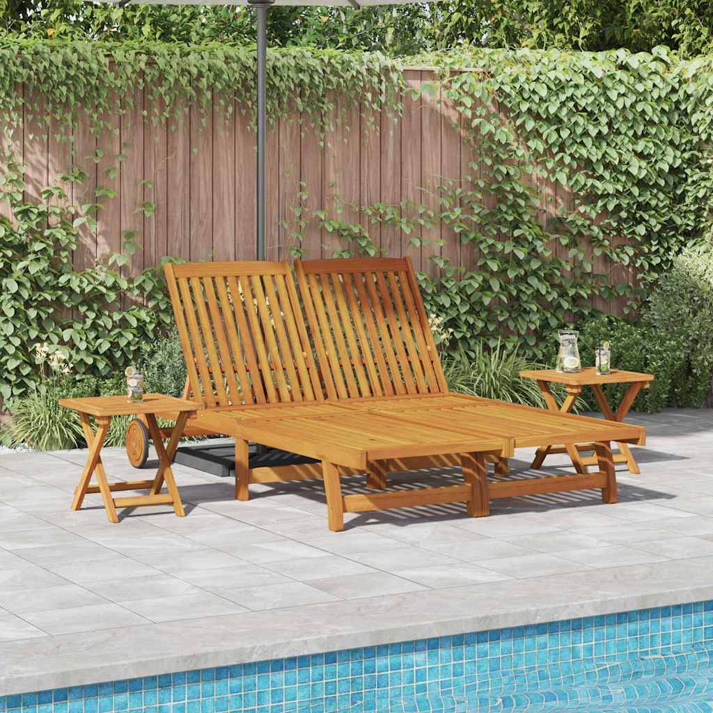 PANGIVO - Transat Bois d'Acacia Massif Marron 199 x 63 x 85 cm, Poids :41.6kg - PANGIVO - Image 1