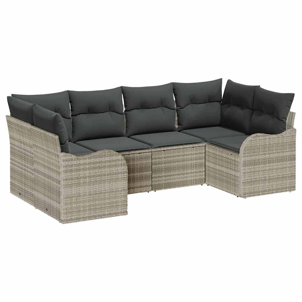 ComfortXL - Ensemble canapé extérieur 6 places Poly rotin modulable et robuste Gris Clair – ComfortXL Outdoor Living - Image 2