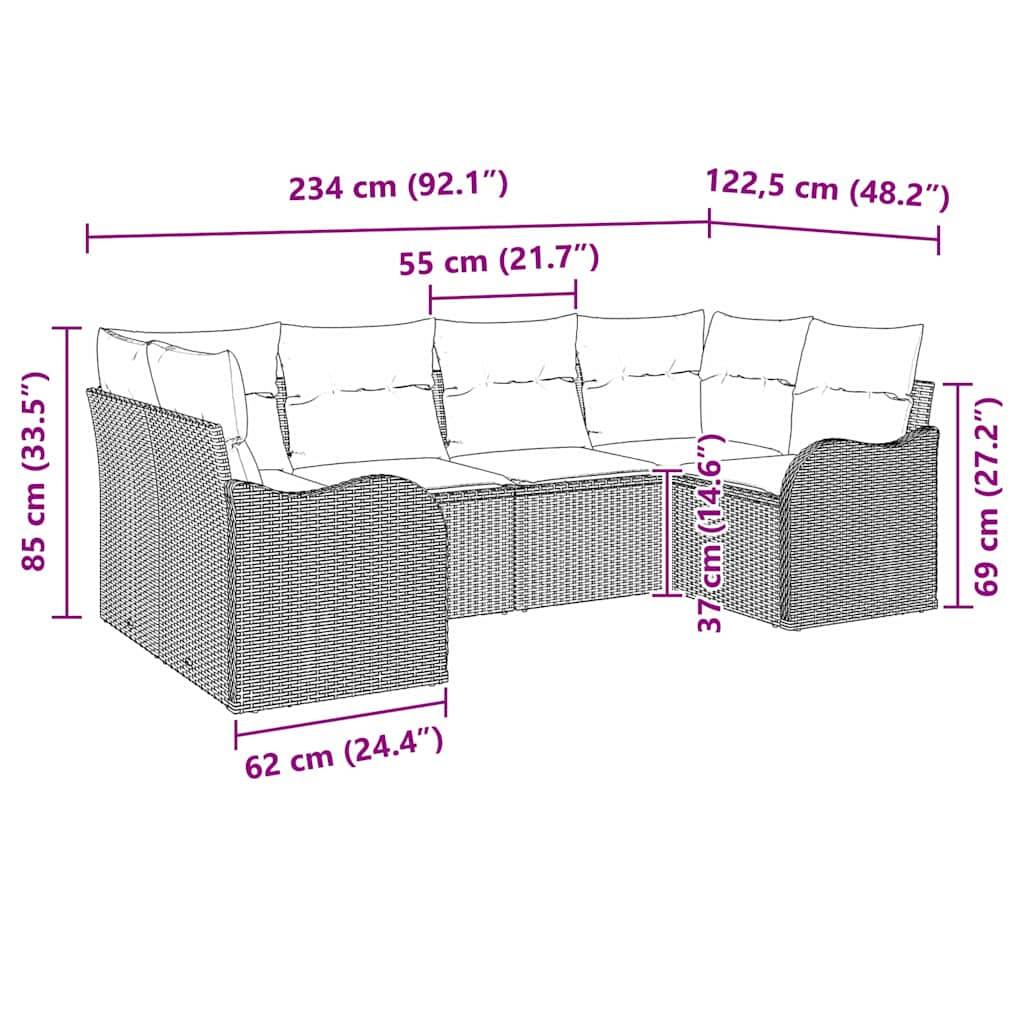 ComfortXL - Ensemble canapé extérieur 6 places Poly rotin modulable et robuste Gris Clair – ComfortXL Outdoor Living - Image 4