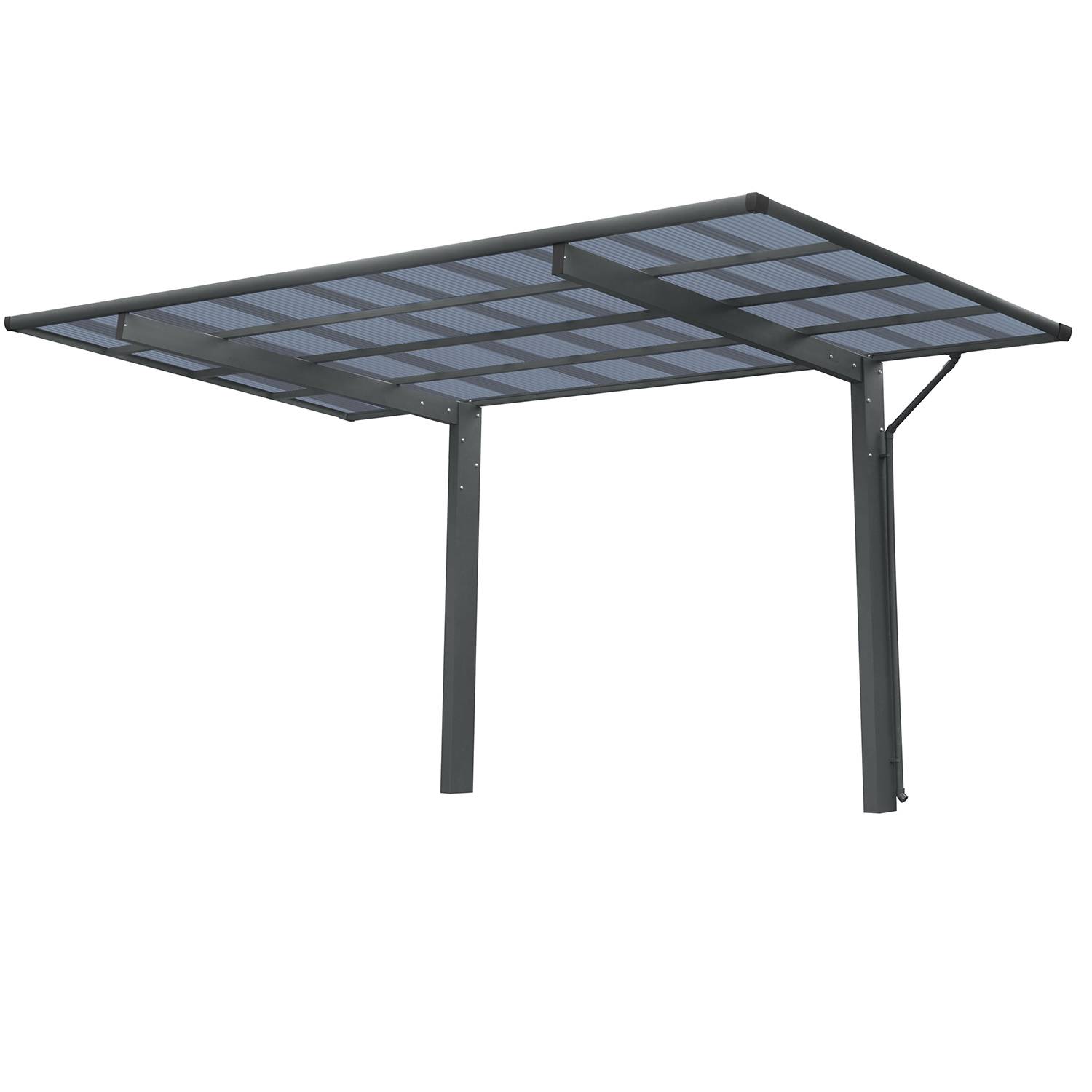 Carport WING - Type 80 Thermolaqué Anthracite Charge de toiture 100kgs/m² XIMAX - Image 3