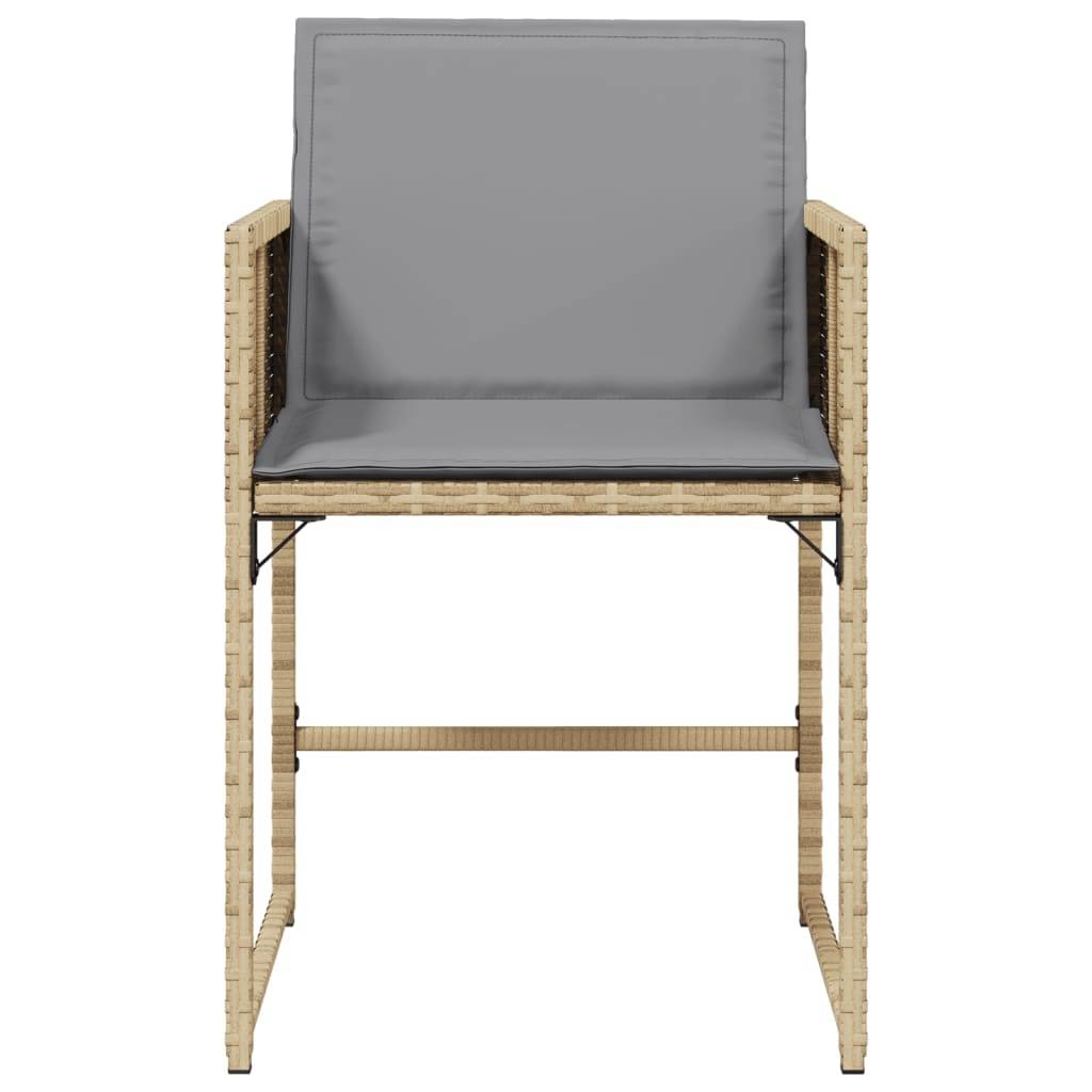 Chaise bois composite 4 places rotin beige 50,5 x 54 x 79 cm - Prolenta premium p388.3 - Image 5