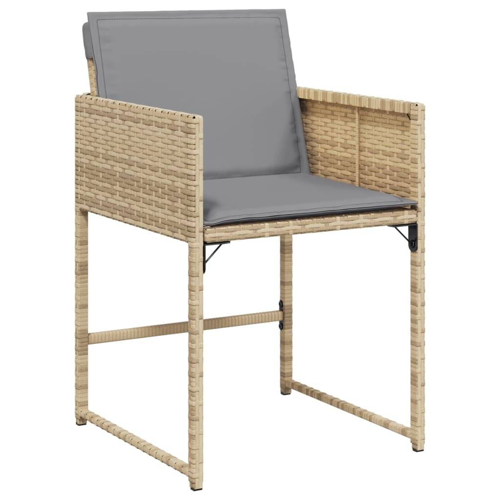 Chaise bois composite 4 places rotin beige 50,5 x 54 x 79 cm - Prolenta premium p388.3 - Image 3