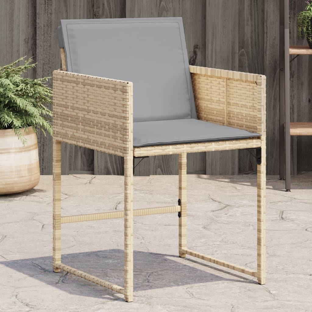 Chaise bois composite 4 places rotin beige  50,5 x 54 x 79 cm  - Prolenta premium  p388.3 - Image 2