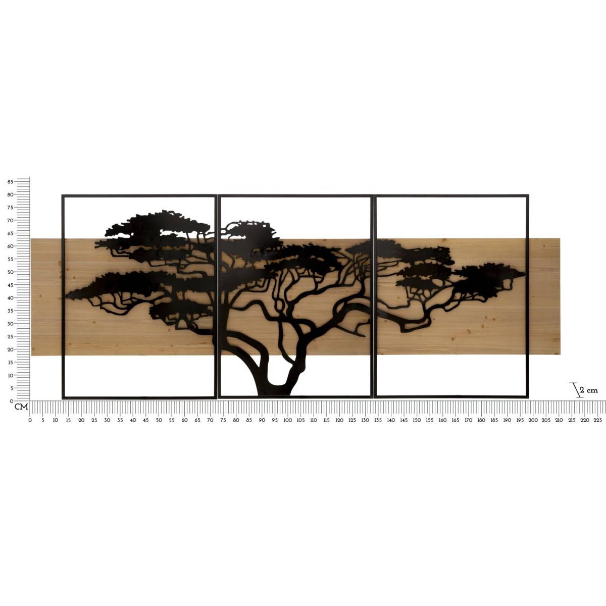Paris Prix - Déco Murale Encadrée "Lahos" 204cm Naturel & Noir - Image 6