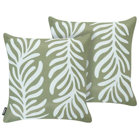 Beliani - Coussin d'extérieur Polyester Vert olive ALISMA - 45x45x10- Beliani - Image 2