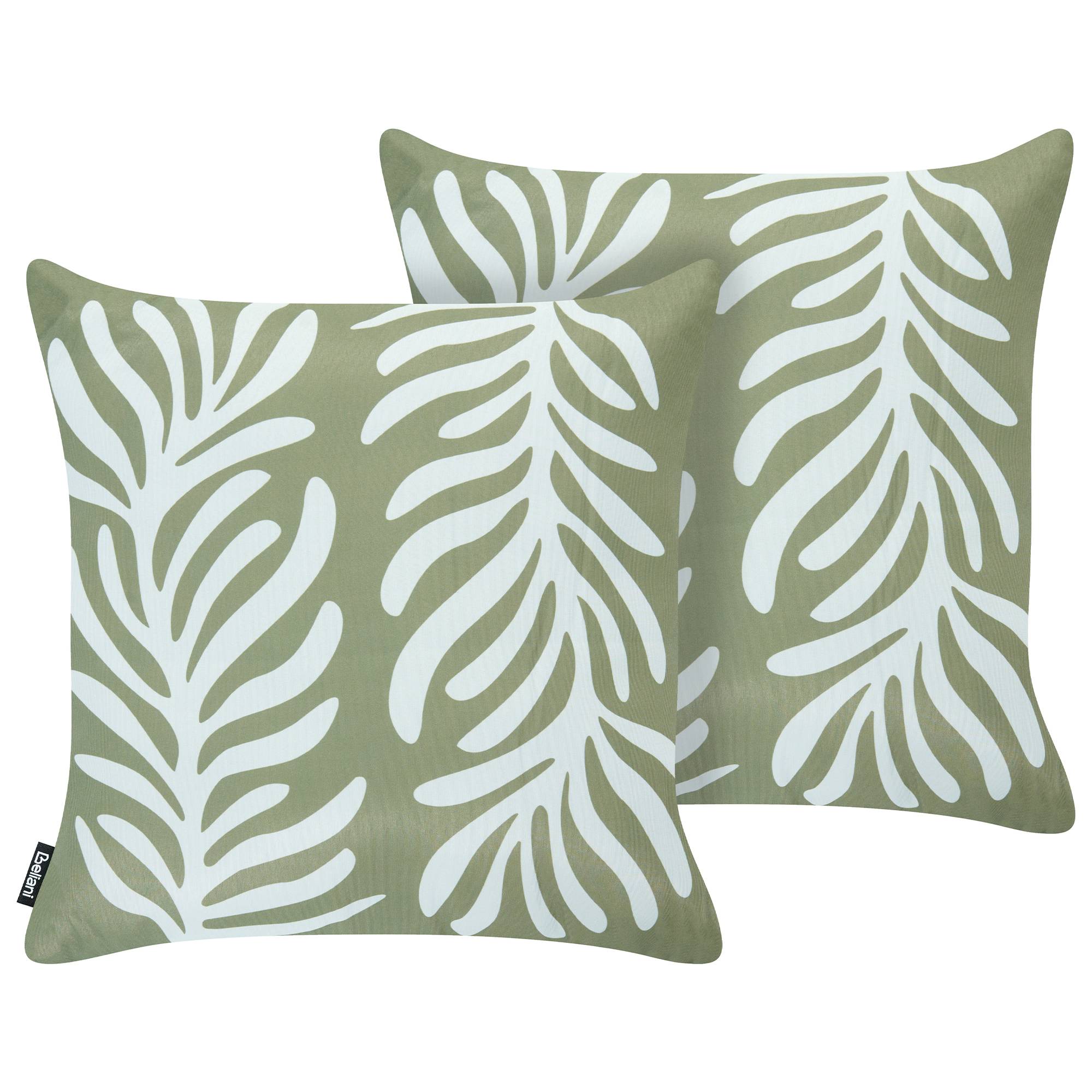 Beliani - Coussin d'extérieur Polyester Vert olive ALISMA - 45x45x10- Beliani - Image 2