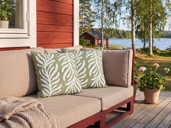 Beliani - Coussin d'extérieur Polyester Vert olive ALISMA - 45x45x10- Beliani - Image 1