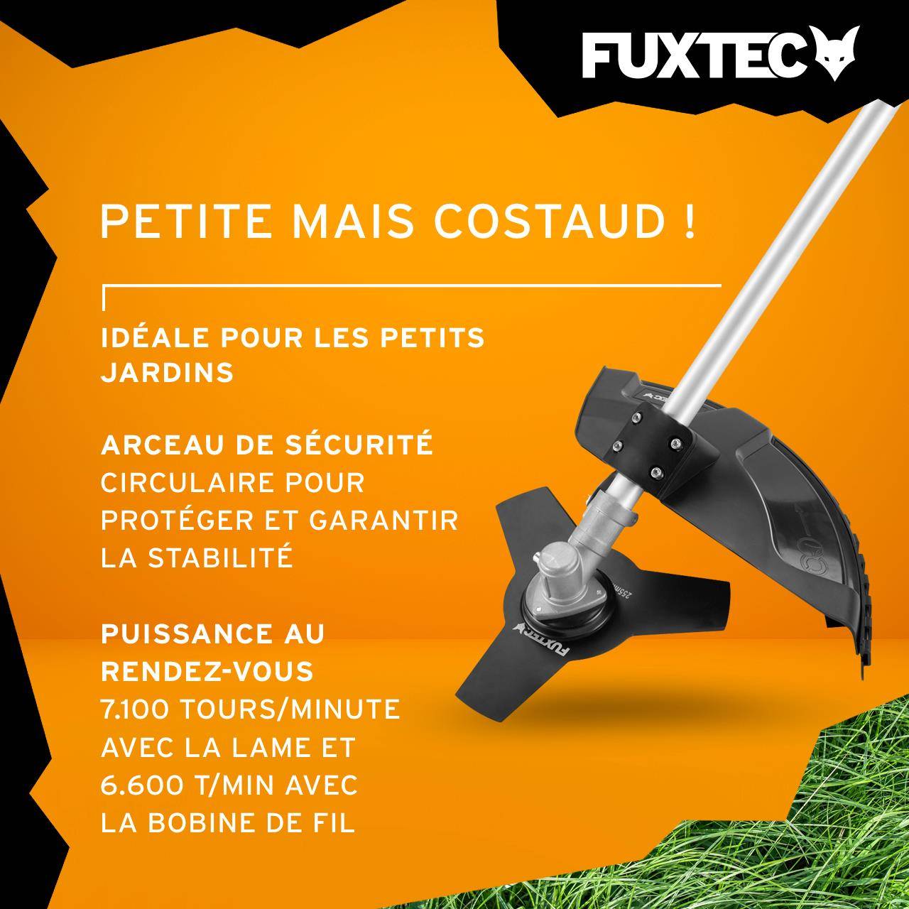 FUXTEC - Débroussailleuse thermique FX-MS125 25,4 cm³ légère 5,5 kg avec moteur 1 CV pour finitions précises – Fuxtec - Image 5