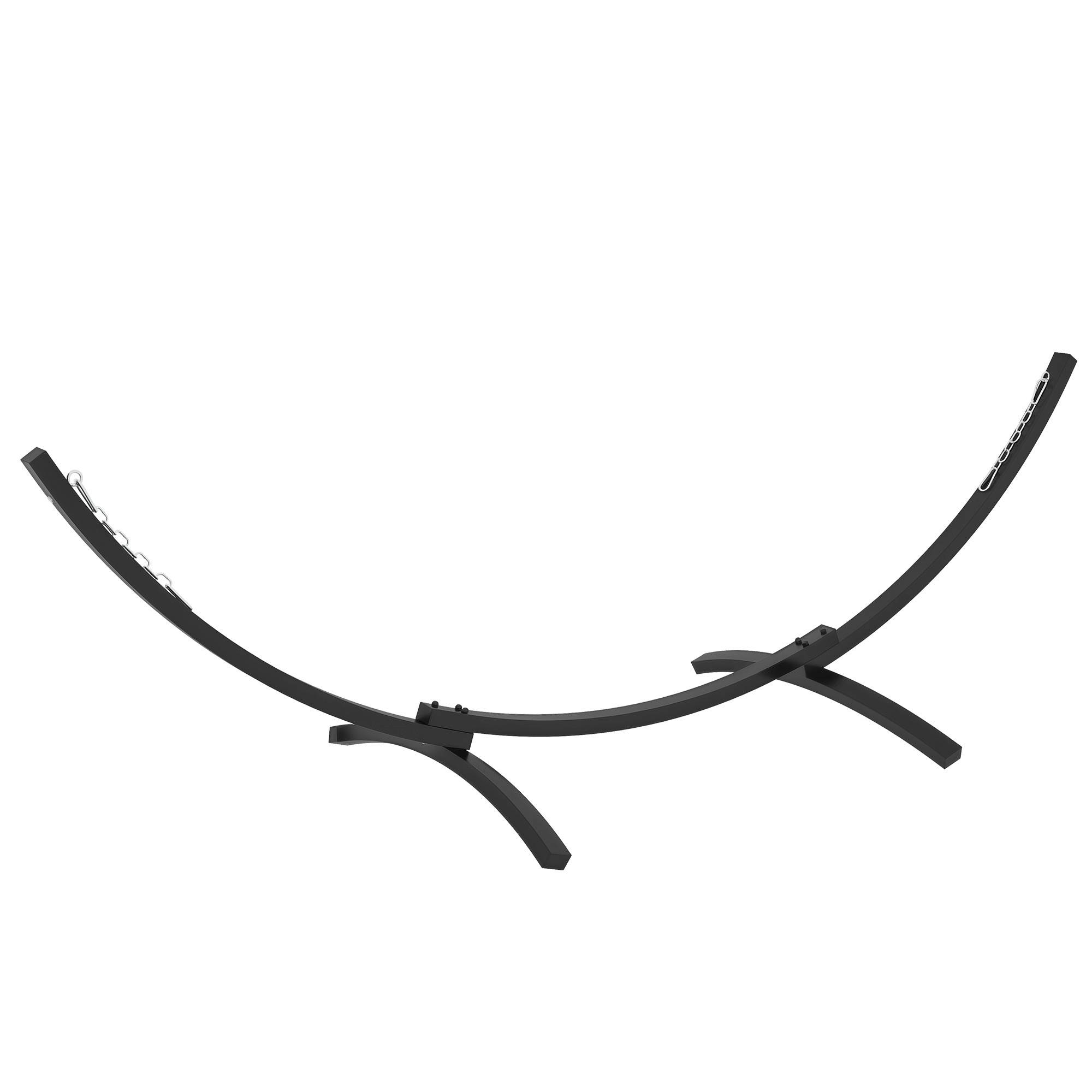 Support Pied de hamac Structure Robuste métal époxy, longueur 360 cm pour hamacs de 270 à 330 cm, gris - Image 1