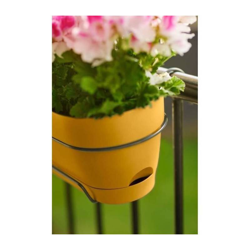 Elho - Planteur Rectangle Vibia - Plastique - Réservoir - ø70 - Rose Poussiere - Image 4