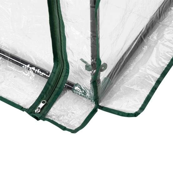 Serre Jardin Balcon Acier Plastique 100x50x150cm Porte Enroulable Transparent - ComfortXL Outdoor Living - Image 7