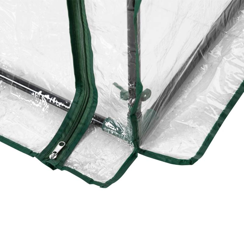 Serre Jardin Balcon Acier Plastique 100x50x150cm Porte Enroulable Transparent - ComfortXL Outdoor Living - Image 7
