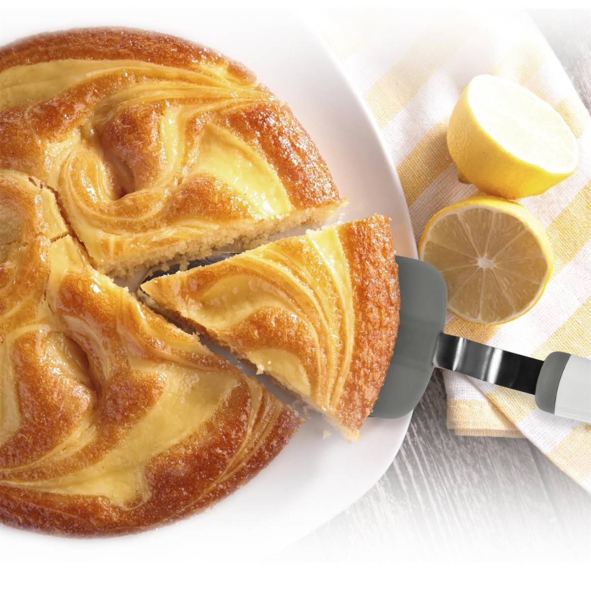 Pelle à Tarte "Lily" 62cm Blanc & Gris - Image 3