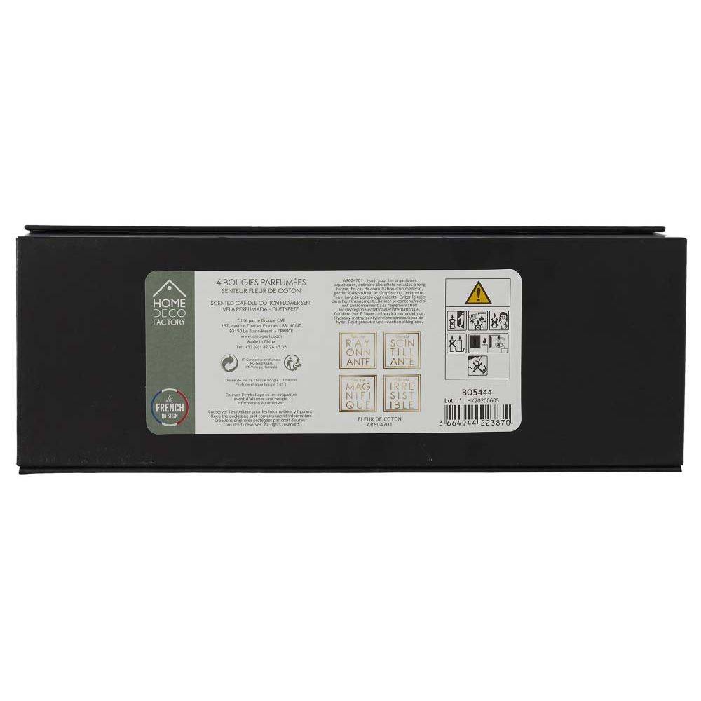 The Home Deco Factory - Coffret de 4 bougies senteur fleur de coton You are - Image 4