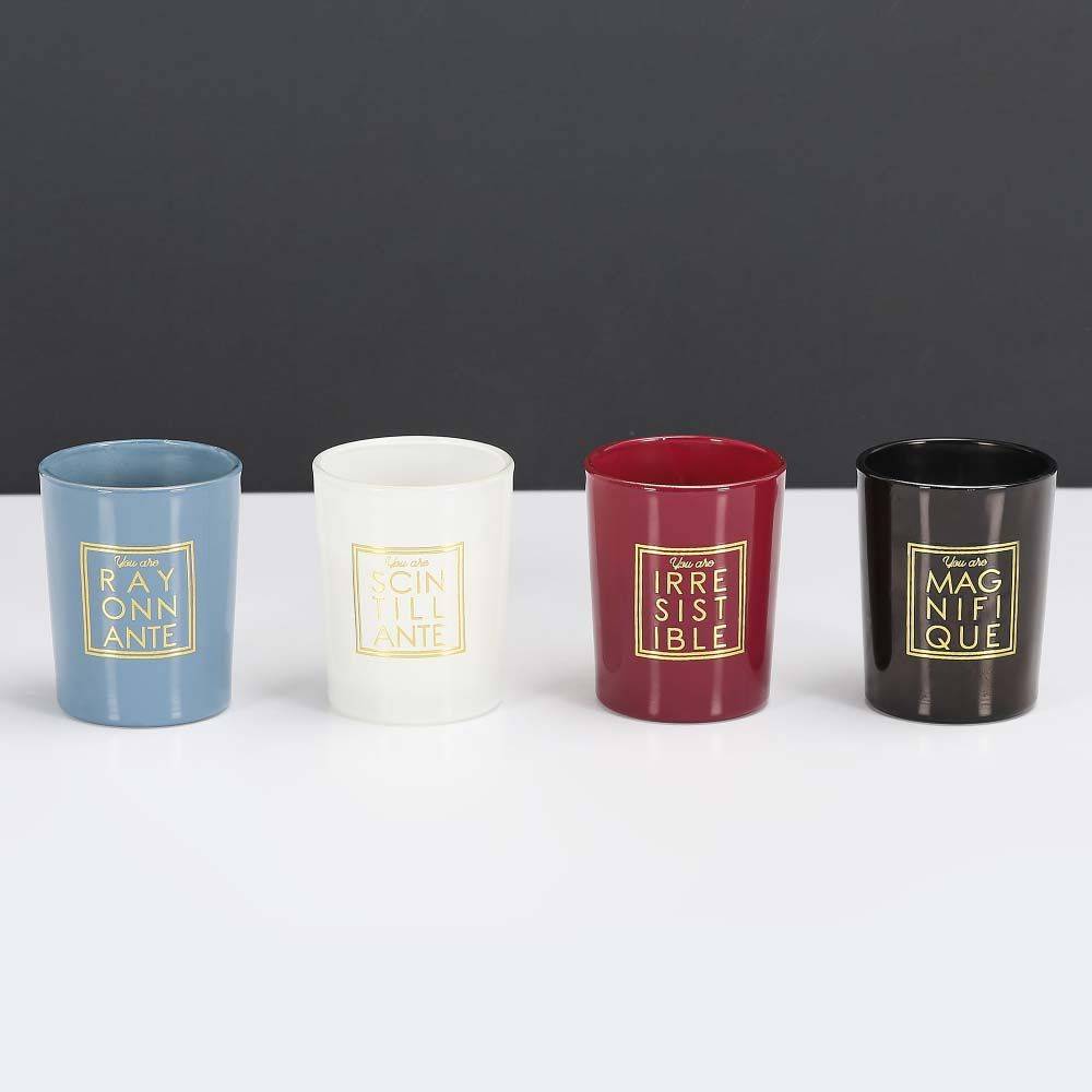 The Home Deco Factory - Coffret de 4 bougies senteur fleur de coton You are - Image 3