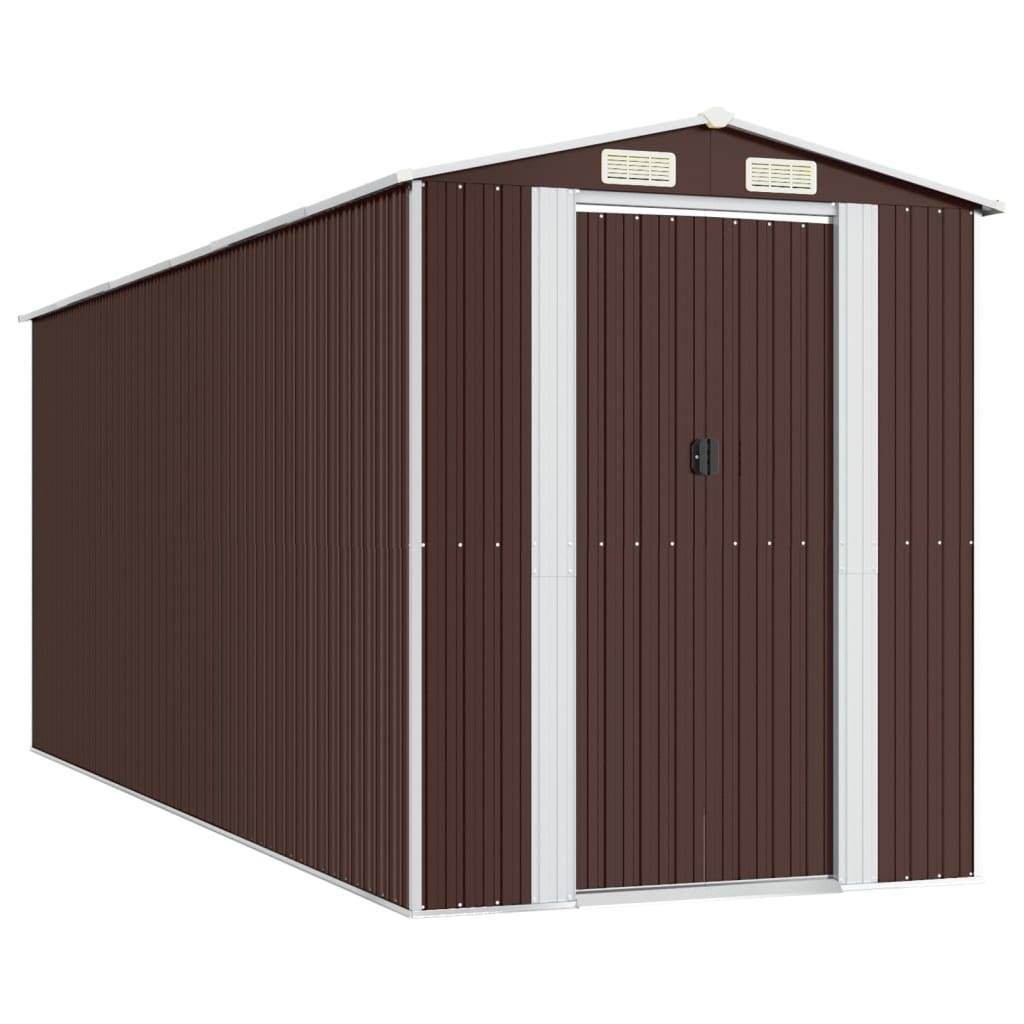 Vidaxl - Abri de jardin Marron foncé 192x523x223 cm Métal galvanisé vidaXL 3147464 - Image 2