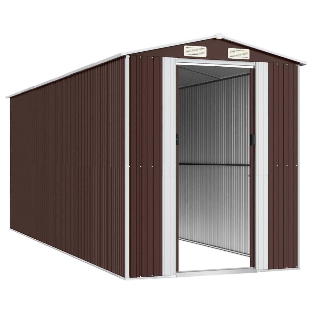 Vidaxl - Abri de jardin Marron foncé 192x523x223 cm Métal galvanisé vidaXL 3147464 - Image 5