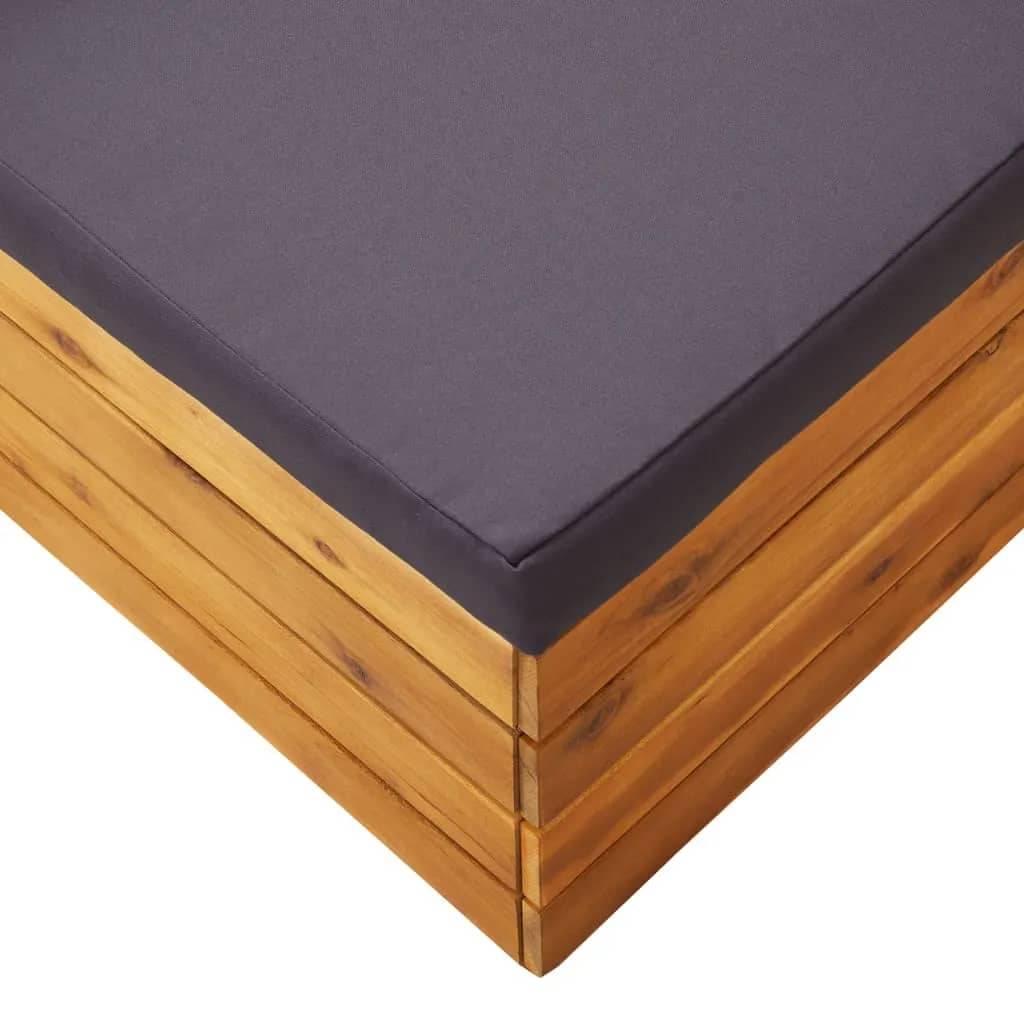 ComfortXL - Salon de jardin 2 pièces Bois d'Acacia Massif Design à Lattes pour Terrasse Gris Foncé – ComfortXL Outdoor Living - Image 6