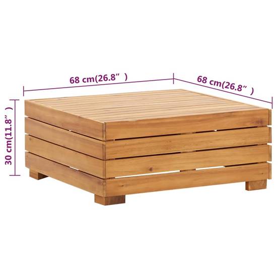 ComfortXL - Salon de jardin 2 pièces Bois d'Acacia Massif Design à Lattes pour Terrasse Gris Foncé – ComfortXL Outdoor Living - Image 7