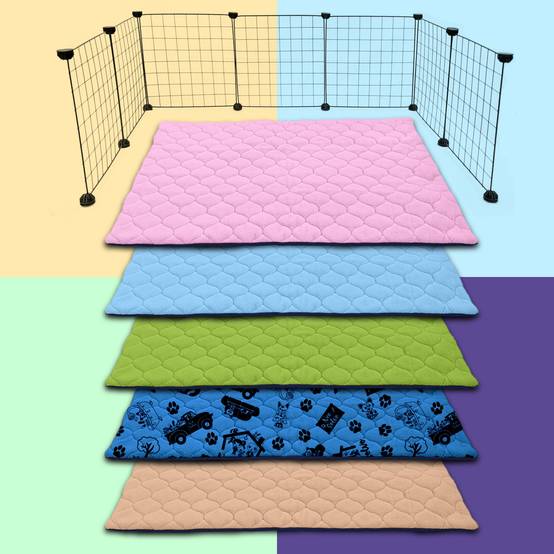 Lot de 2 - Tapis qui remplace la Litière pour Cochon d'Inde et Lapin - Absorbant, Imperméable, Passe en Machine 105 x 105 cm - Neo Solvo - Image 8