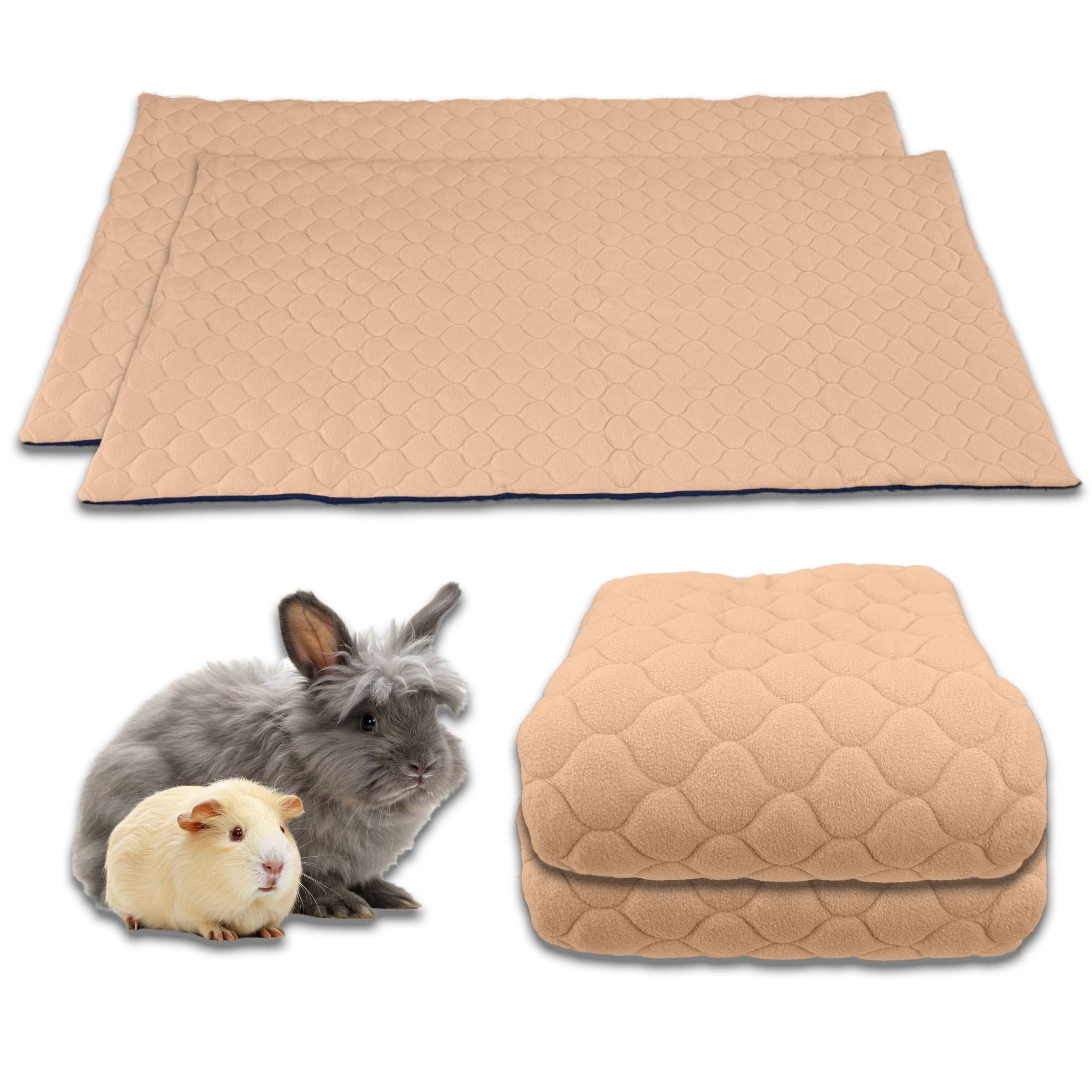 Lot de 2 - Tapis qui remplace la Litière pour Cochon d'Inde et Lapin  - Absorbant, Imperméable, Passe en Machine 105 x 105 cm - Neo Solvo - Image 1