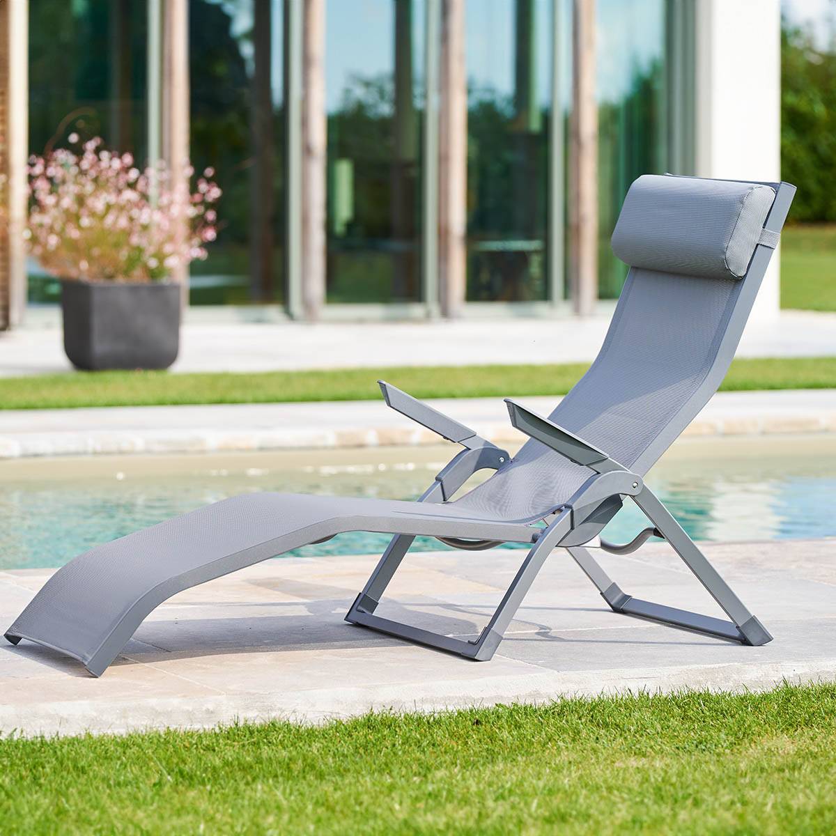 Hesperide - Transat "Decima" ardoise & gris quartz aluminium traité époxy en texaline Hespéride - Image 1