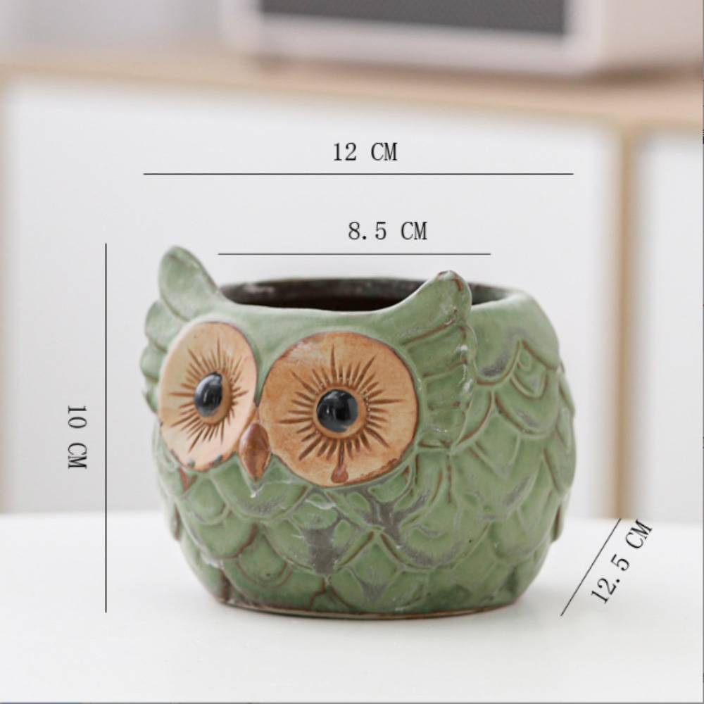 Pot De Fleur Céramique Hibou Mignon MCBOSON - Image 2